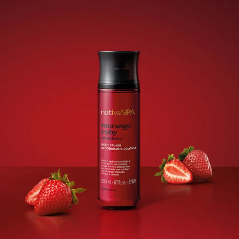 O Boticário Nativa SPA Strawberry Ruby Body Splash Deodorant Cologne 200ml